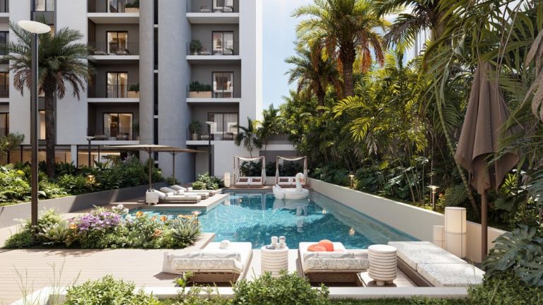 Pool deck at Regalia, Airport Residential Accra