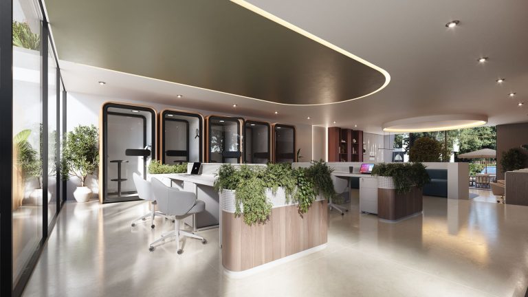 Co-working lounge at Regalia, Airport Residential Accra