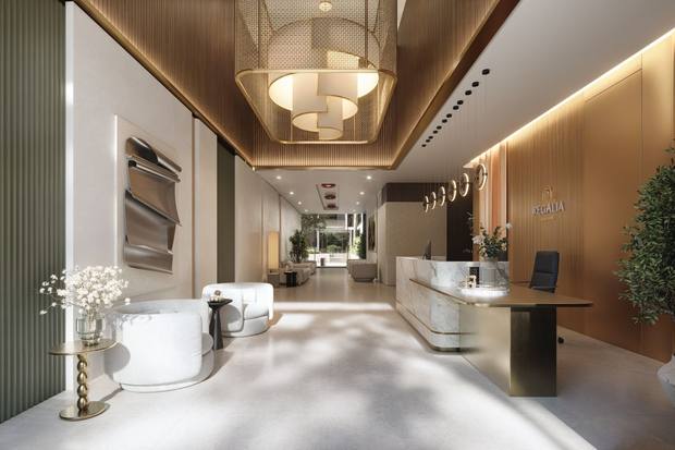 The lobby and reception at Regalia