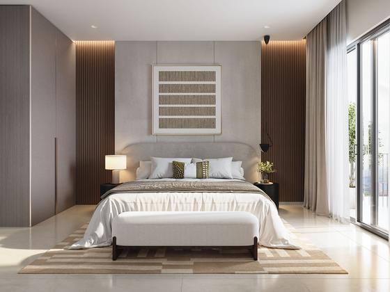 Principal bedroom in a Regalia penthouse